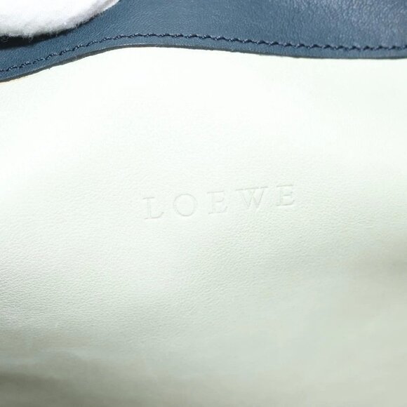 LOEWE Hand Bag Suede Leather Gray Silver Auth - Picture 10 of 16